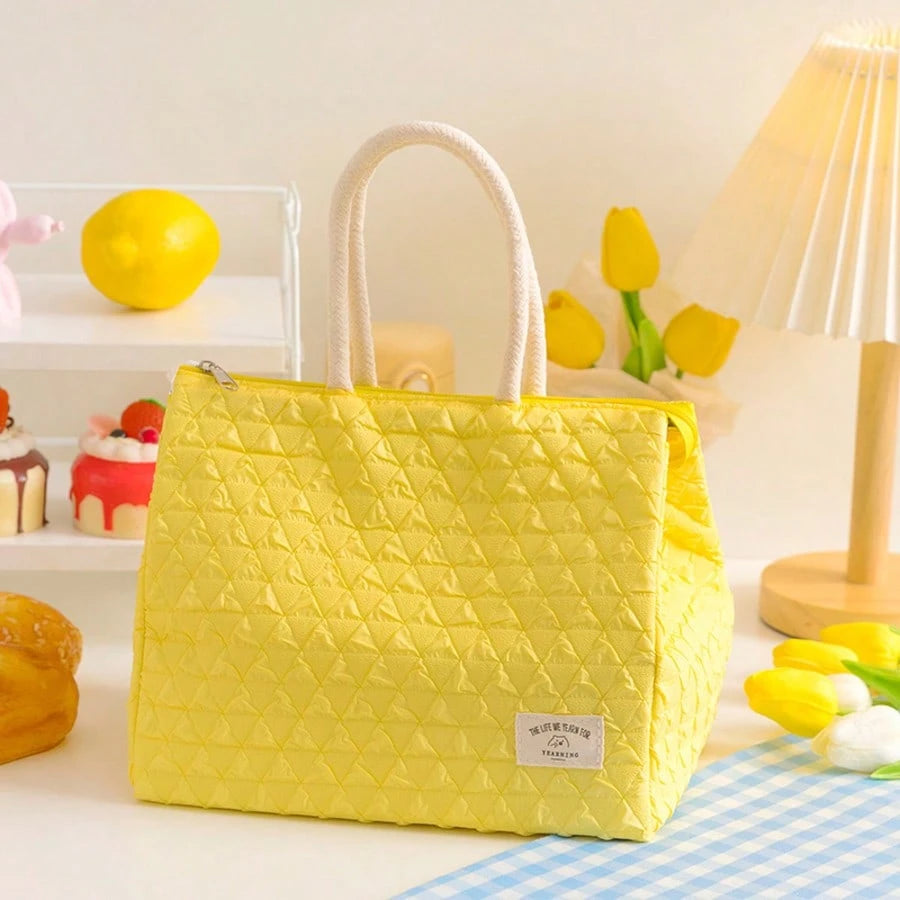 Handheld Macaron Insulated Bag, Large Capacity Lunch Box Bag, Office Lunch Bag, Fresh-Keeping Mom Bag, Bento Box