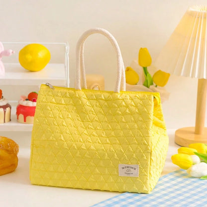 Handheld Macaron Insulated Bag, Large Capacity Lunch Box Bag, Office Lunch Bag, Fresh-Keeping Mom Bag, Bento Box