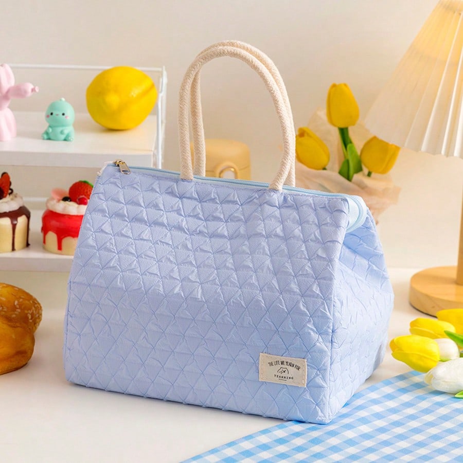 Handheld Macaron Insulated Bag, Large Capacity Lunch Box Bag, Office Lunch Bag, Fresh-Keeping Mom Bag, Bento Box