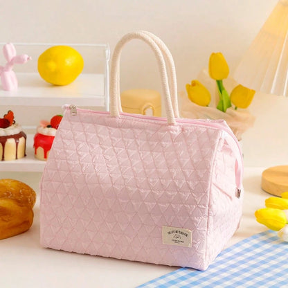 Handheld Macaron Insulated Bag, Large Capacity Lunch Box Bag, Office Lunch Bag, Fresh-Keeping Mom Bag, Bento Box