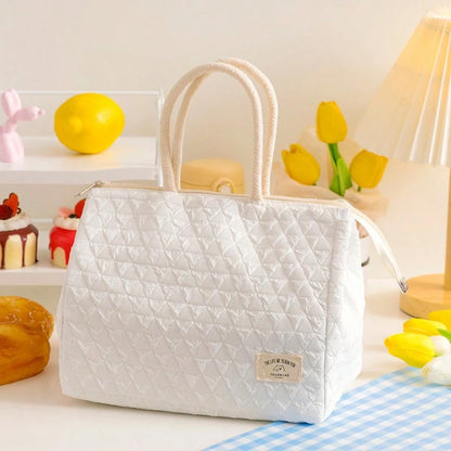 Handheld Macaron Insulated Bag, Large Capacity Lunch Box Bag, Office Lunch Bag, Fresh-Keeping Mom Bag, Bento Box