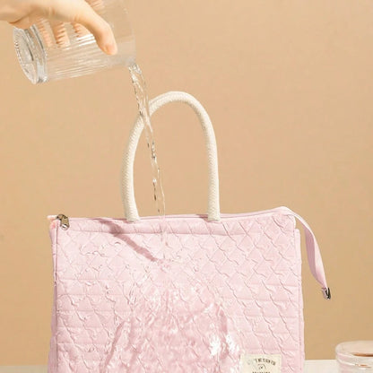 Handheld Macaron Insulated Bag, Large Capacity Lunch Box Bag, Office Lunch Bag, Fresh-Keeping Mom Bag, Bento Box