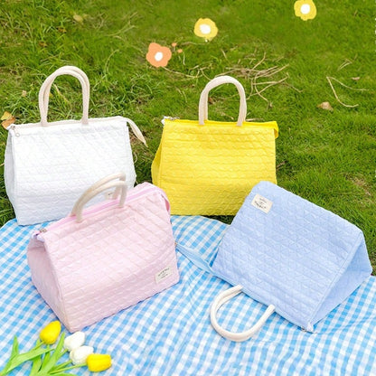 Handheld Macaron Insulated Bag, Large Capacity Lunch Box Bag, Office Lunch Bag, Fresh-Keeping Mom Bag, Bento Box