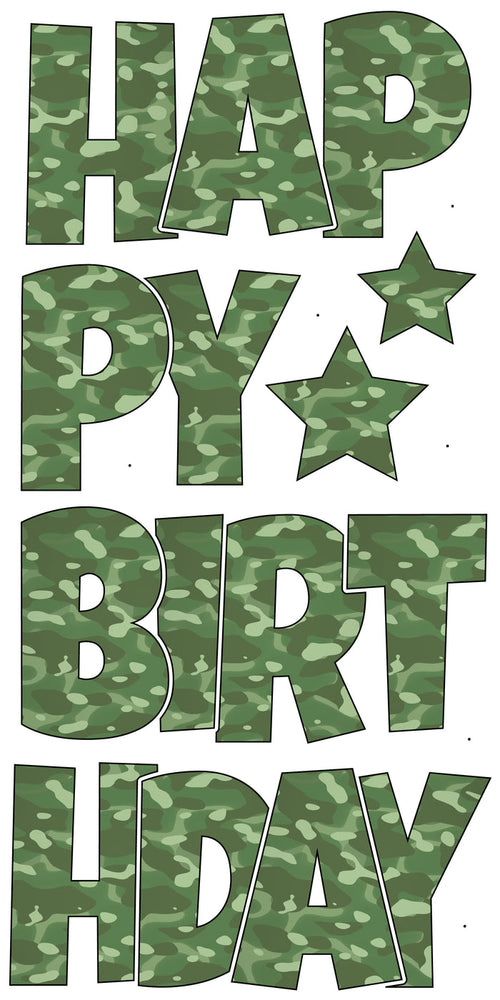 Happy Birthday 6 Pc EZ Set Camo Set 2