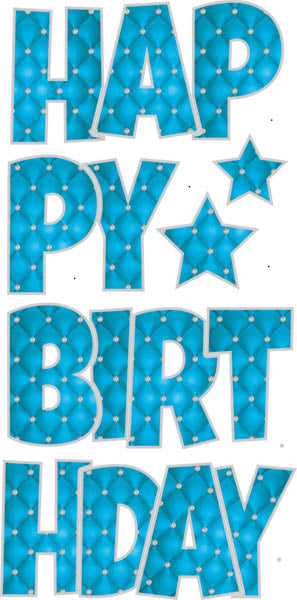 Happy Birthday 6 pc Ez Set Turquoise JEWELS
