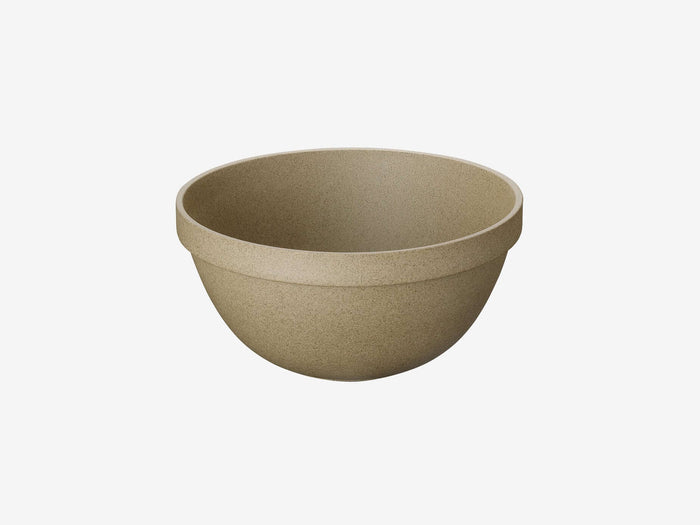 Hasami porcelain large deep round bowl in natural finish, showcasing modern design and traditional Japanese craftsmanship.