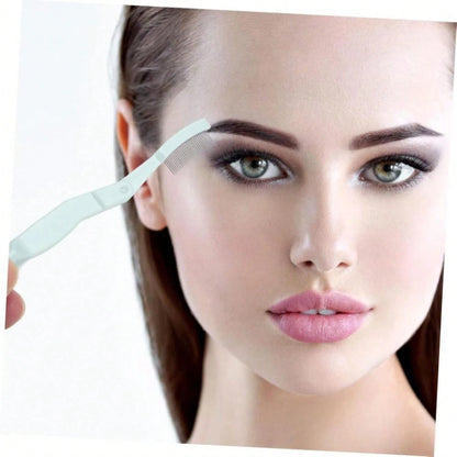 Healeved 2pcs Foldable Eyelash Comb And Eyebrow Brush Portable Stainless Steel Eyelash Separator With Cover Creative Makeup Tool For Women For Lash And Brow Grooming Random Colors