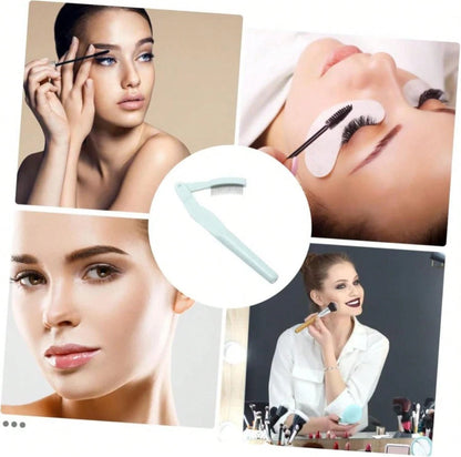 Healeved 2pcs Foldable Eyelash Comb And Eyebrow Brush Portable Stainless Steel Eyelash Separator With Cover Creative Makeup Tool For Women For Lash And Brow Grooming Random Colors