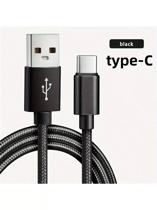 Heavy Duty Fast Charging USB Type-C Data Cable For Smartphones, 2m/3 Meters/1m, Android