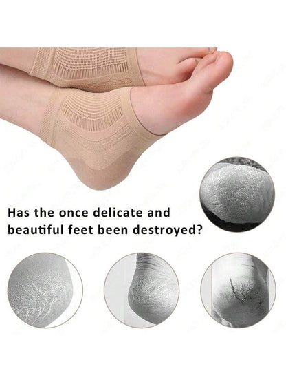 Heel Pain Relief Socks With Gel Moisturizing Pad, Anti-Cracking, Spurs/Knocking Relief Foot Care Pads, For Women Men Sneakers Shoes, Casual Shoes, Back To School Supplies, Boots Accessories For Shoes