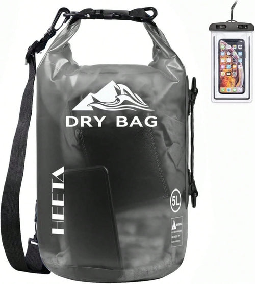 HEETA Dry Bag Waterproof For Women Men, 5L/10L/20L/30L/40L Roll Top Lightweight Dry Storage Bag Backpack With Phone Case For Travel Swimming Boating Kayaking Paddle Board Camping Beach Accessories