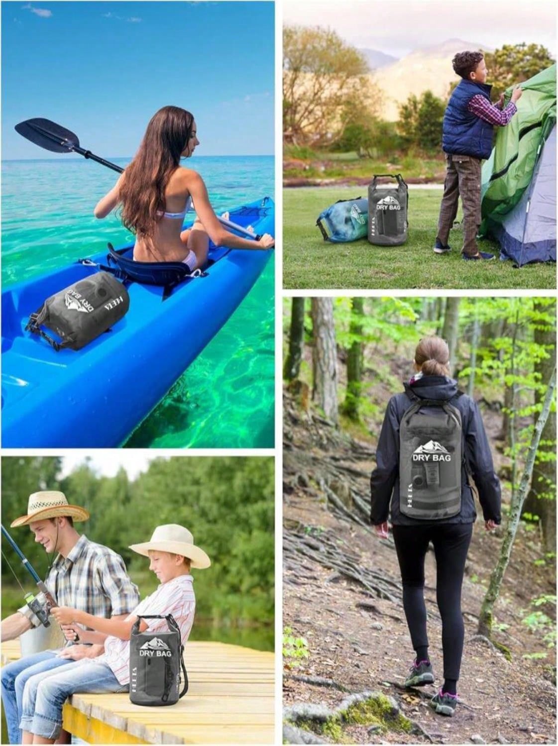 HEETA Dry Bag Waterproof For Women Men, 5L/10L/20L/30L/40L Roll Top Lightweight Dry Storage Bag Backpack With Phone Case For Travel Swimming Boating Kayaking Paddle Board Camping Beach Accessories