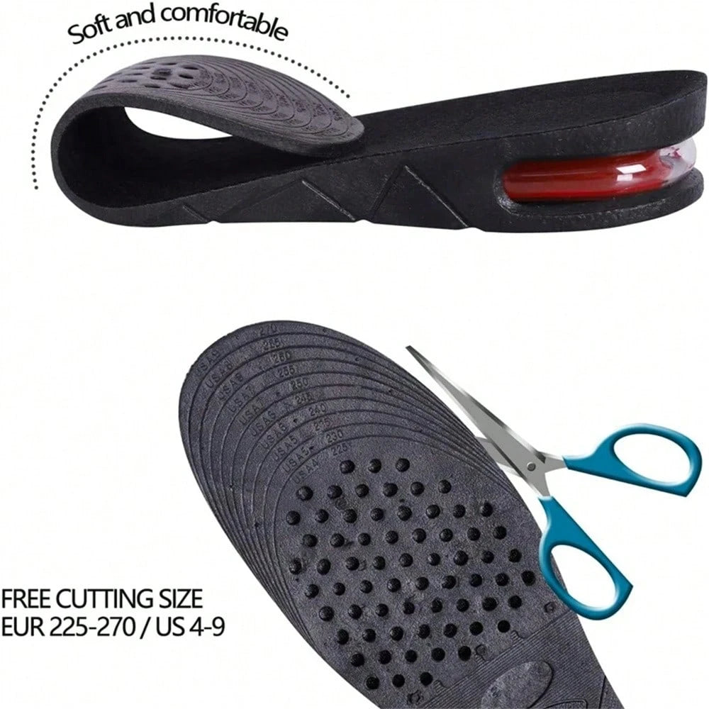 Height Increasing Insoles, Invisible Height Increasing Inserts, Air Cushion Insoles, Adjustable Height Insoles, Trimmable Insoles, Women Boots Accessories