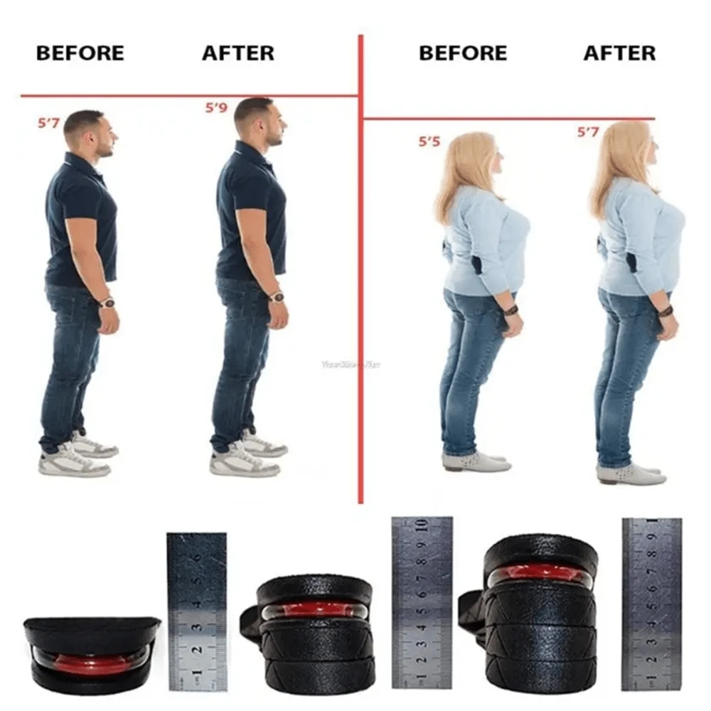 Height Increasing Insoles, Invisible Height Increasing Inserts, Air Cushion Insoles, Adjustable Height Insoles, Trimmable Insoles, Women Boots Accessories