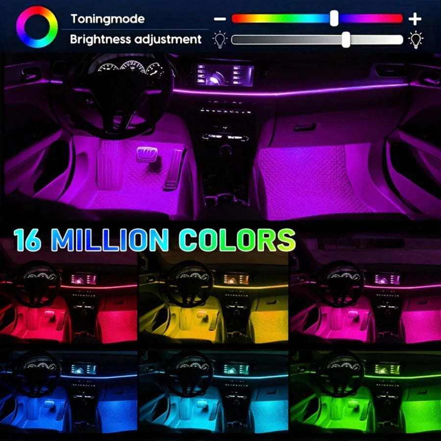 [High-Brightness Ambient Kit] 3 Meters/118 Inches, With Music Synchronization Mode, Offering 16 Million Color Options And Brightness Adjustment.