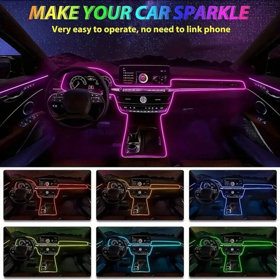 [High-Brightness Ambient Kit] 3 Meters/118 Inches, With Music Synchronization Mode, Offering 16 Million Color Options And Brightness Adjustment.