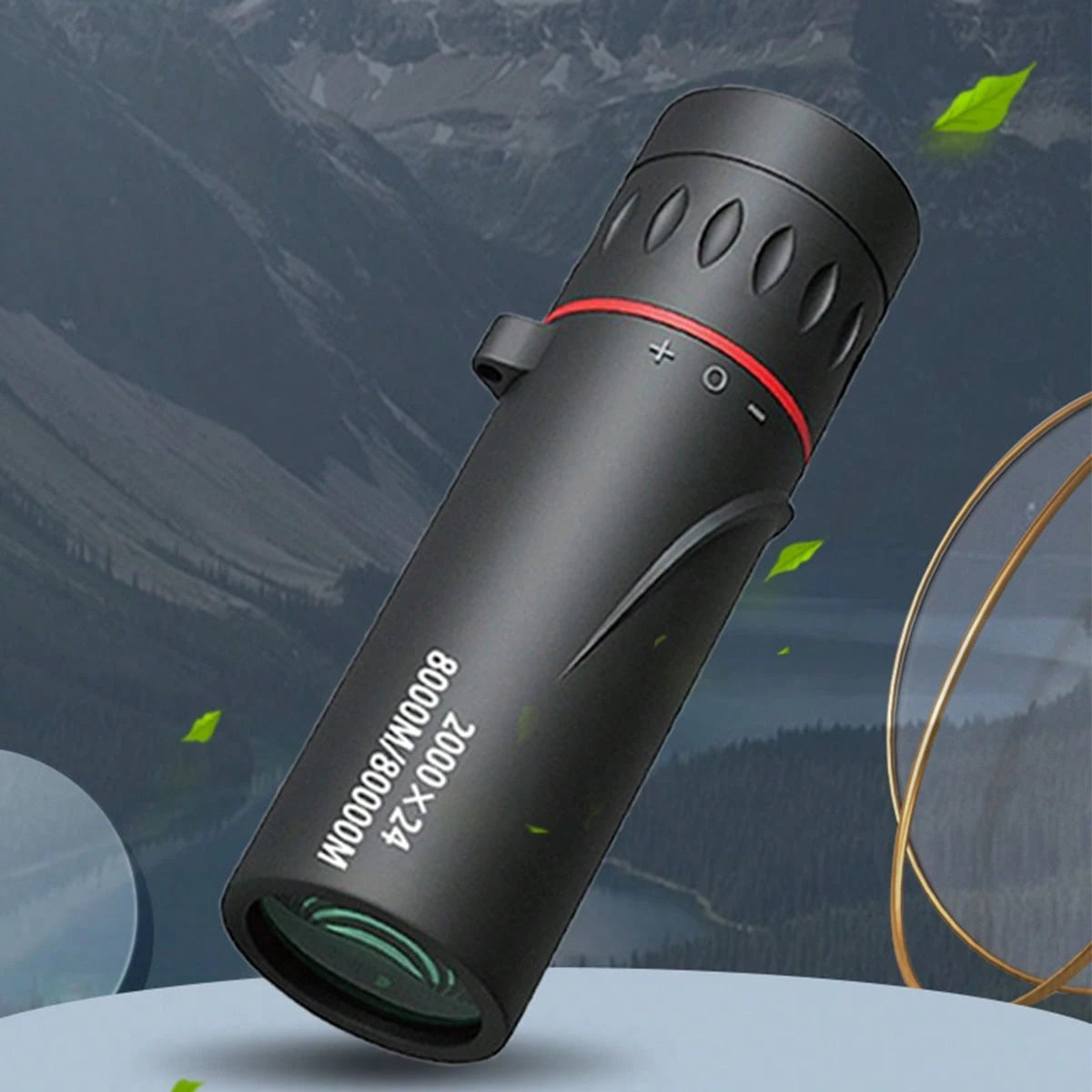 High Power HD Monocular Telescope Portable Single Tube Design For Outdoor Activities- Ideal For Camping, Hunting, Travel, Concerts, Fishing- Plastic, No Electricity Required, No Feathers- Perfect C