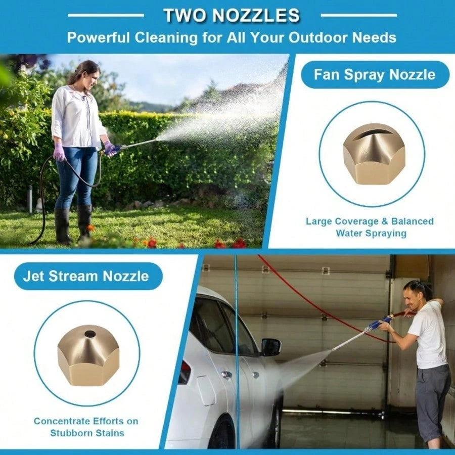 High Pressure Washer Extension Wand, Upgraded 2-In-1 Hydro Jet Hose Nozzle High Pressure For Car, 2026 New Water Arrow Sprayer, Jet Gutter Cleaning Tools For Patio Garden Outdoor Cleaning