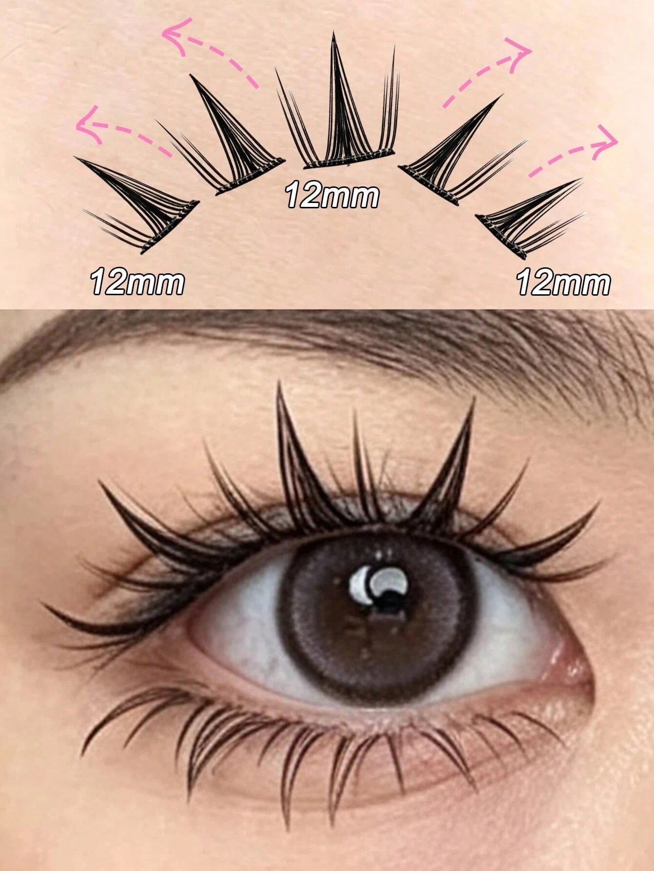 High Rating 110 Clusters Large Capacity Glue-Free Sunflower False Eyelashes- C Curl, 12mm Length, DIY Natural Eyelashes, Easy To Use, Korean/Fairy/Manga Style, Beginner Friendly, Suitable For Daily O