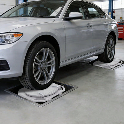 HOHOBLA 1 Pair Wheel Alignment Turn Plates, 5 Ton Heavy Duty 360° Rotating Turn Plate Table, Magnesium Alloy Turntable Wheel Alignment Tool For Car Truck & SUV Front End Repair