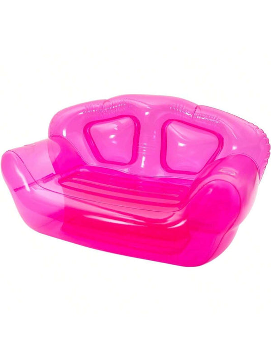 HOHOBLA LOYALHEARTDY-BTG Transparent Inflatable Sofa, Seat Blow Up Chair Yard Portable Inflatable Couch Air Couch Patio Blow Up Furniture For Camping Outdoor Beach Room Adult Teen 180*90*95cm/70.9*35.
