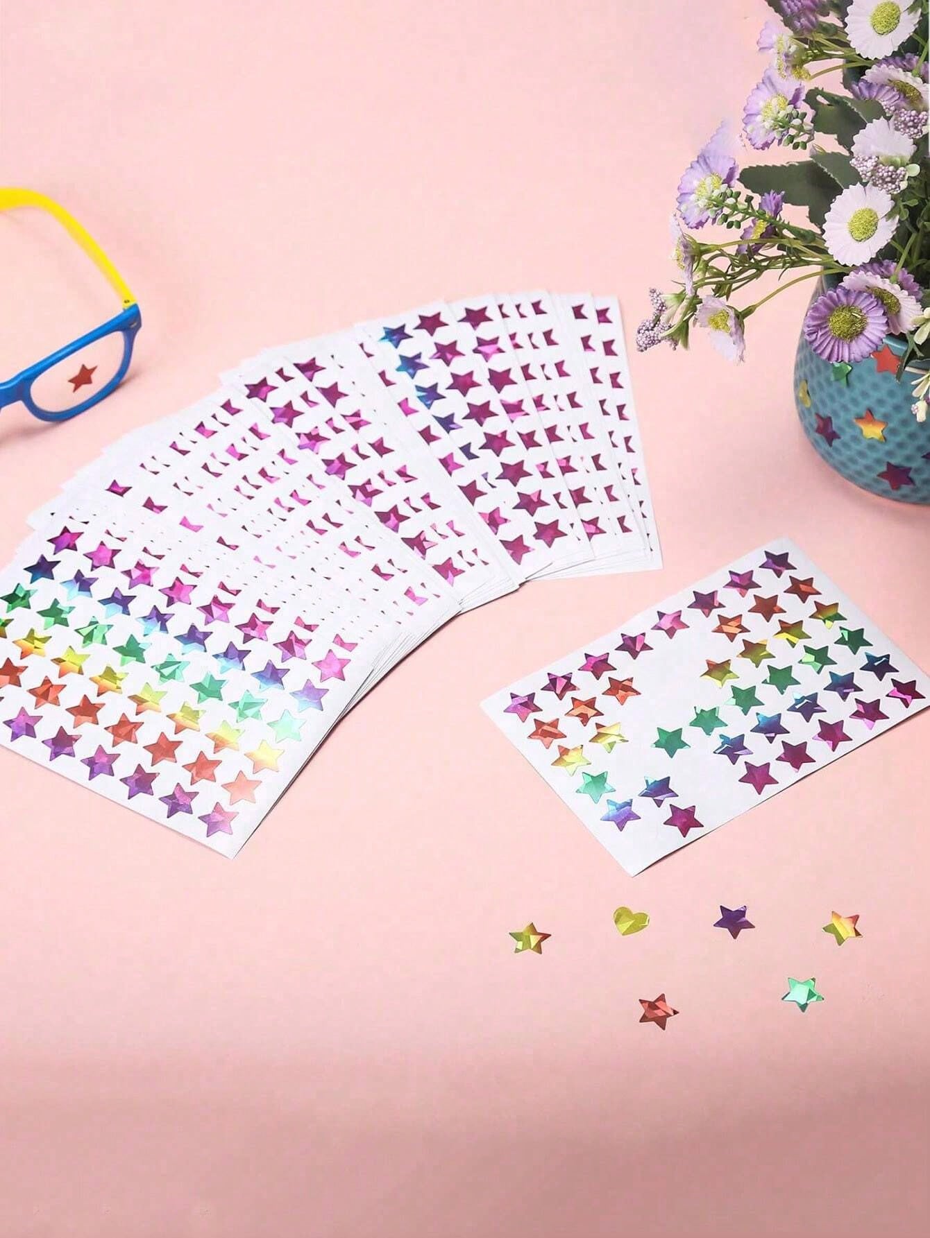 Holographic Stickers For Reward Chart, Student Classroom Decor, Scrapbooking, Waterproof Vinyl Labels