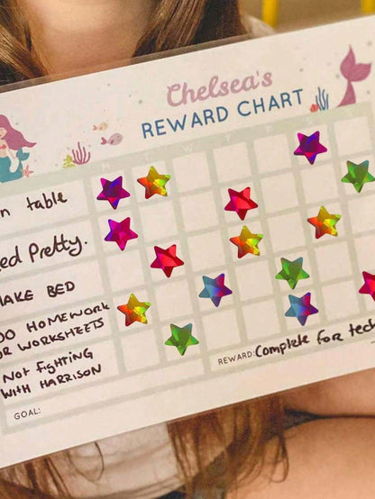 Holographic Stickers For Reward Chart, Student Classroom Decor, Scrapbooking, Waterproof Vinyl Labels