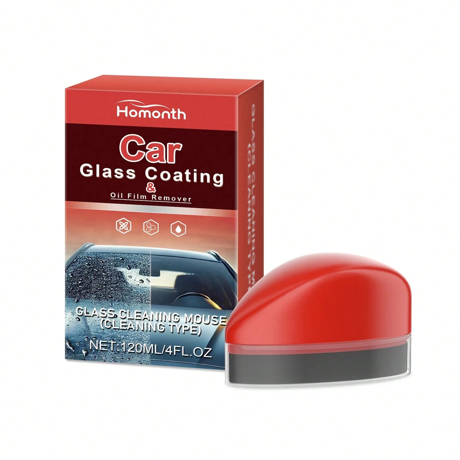 Homonth Glass Oil Film Cleaner Car Windshield Shine Cleaning Coating Coating Agent Oil Film Remover