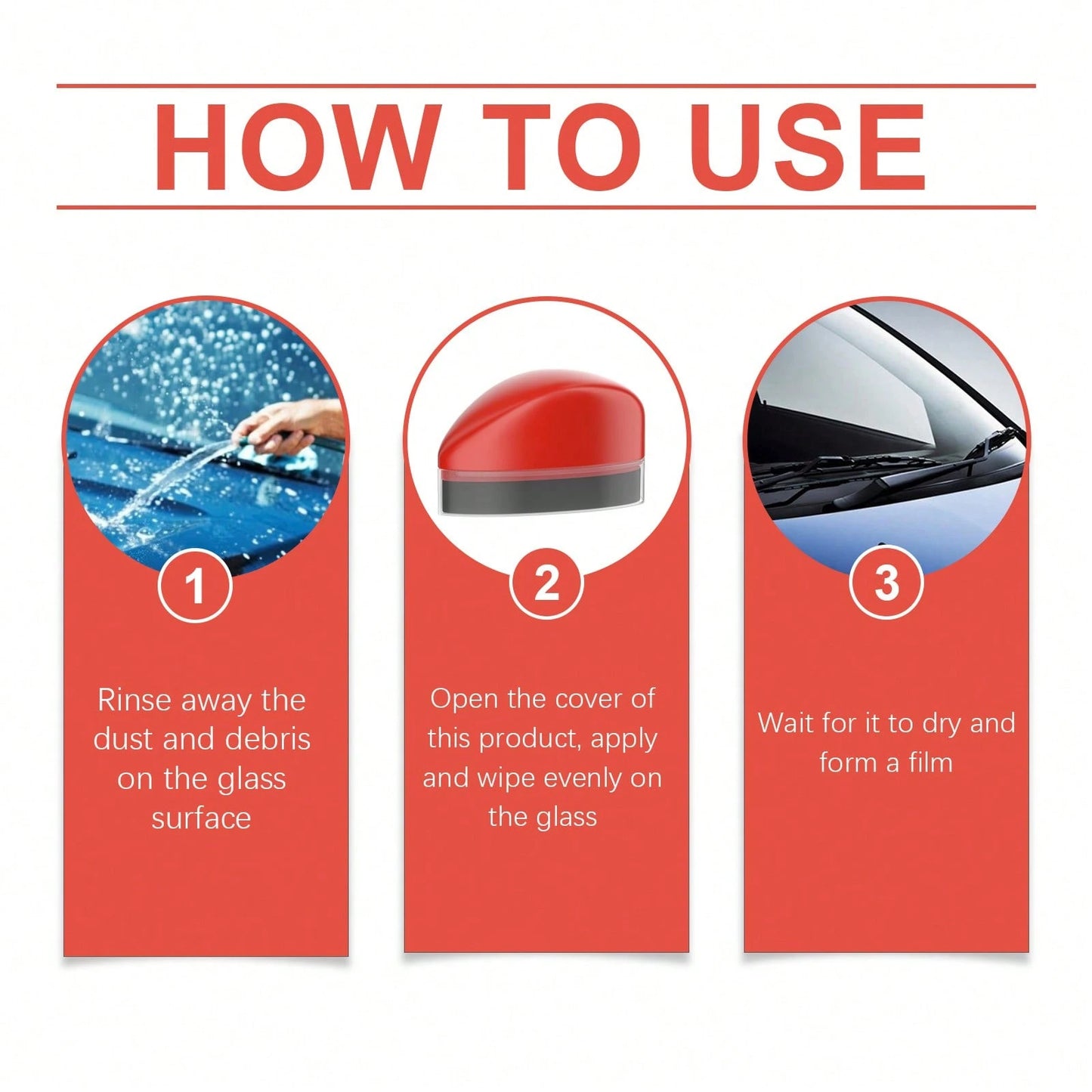 Homonth Glass Oil Film Cleaner Car Windshield Shine Cleaning Coating Coating Agent Oil Film Remover