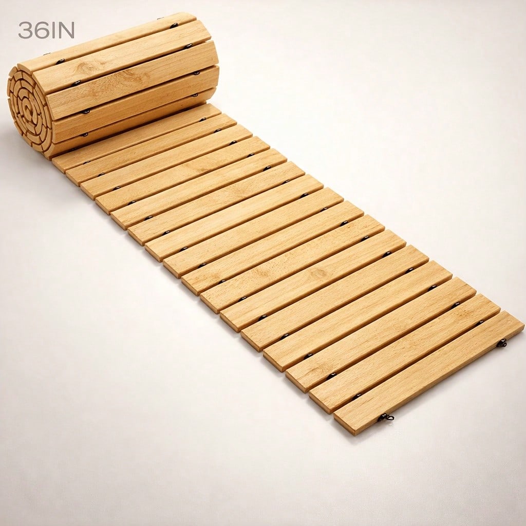 HOWSENTRIP Roll-Up Wooden Garden Pathway, Outdoor Wood Walkway For Grass, Gravel, Sand & Patio, Portable Garden Boardwalk For Yard Decor