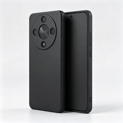 HW And Honor Series Matte Black Fingerprint-Free Phone Case Anti-Slip Grease Resistant Flexible TPU Shell Raised Lens & Screen Edge Shock Absorbing Anti-Bump Accurate Openings Thin Full Coverage Durab
