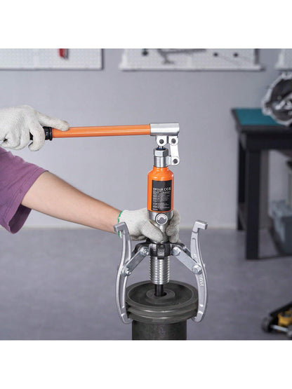 Hydraulic Gear Puller 5&15 Ton Max Capacity Wheel Bearing Pulling Separator 2 Or 3 Jaws Puller Vertically And Horizontally 8"&12" Jaw Hydraulic Puller With Case For Pulling Hubs