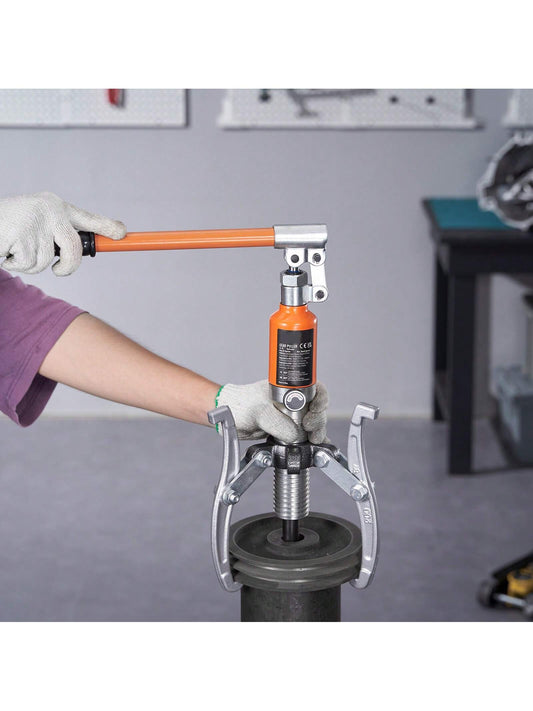 Hydraulic Gear Puller 5&15 Ton Max Capacity Wheel Bearing Pulling Separator 2 Or 3 Jaws Puller Vertically And Horizontally 8"&12" Jaw Hydraulic Puller With Case For Pulling Hubs