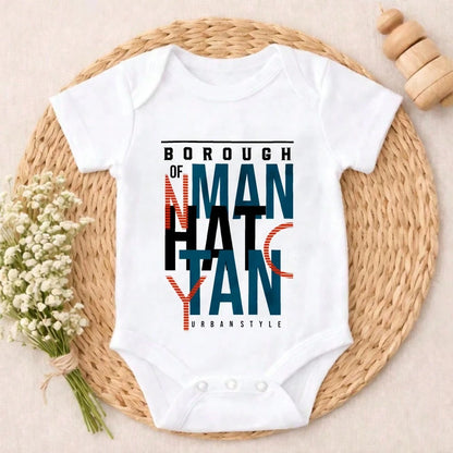 Infant Bodysuit Cotton Baby Romper Borough Of Manhattan Urban Style Easy Diaper Change Daily Wear Great Gift For Newborn Toddler 0-24M Soft Cotton Special Occasion Neutral Color Scheme