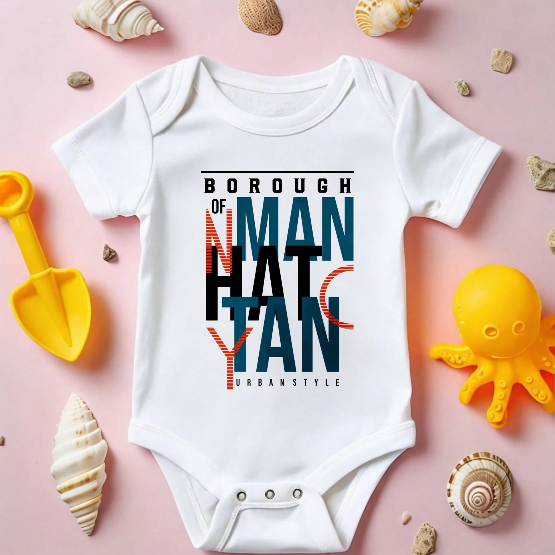 Infant Bodysuit Cotton Baby Romper Borough Of Manhattan Urban Style Easy Diaper Change Daily Wear Great Gift For Newborn Toddler 0-24M Soft Cotton Special Occasion Neutral Color Scheme