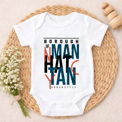 Infant Bodysuit Cotton Baby Romper Borough Of Manhattan Urban Style Easy Diaper Change Daily Wear Great Gift For Newborn Toddler 0-24M Soft Cotton Special Occasion Neutral Color Scheme