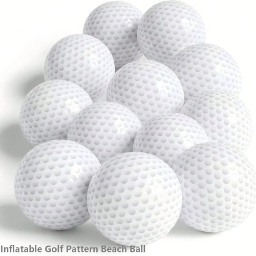 Inflatable Golf Pattern Beach Ball, PVC Material Golf Ball Pool Toy, Suitable For Summer And Pool Party Decoration Balls