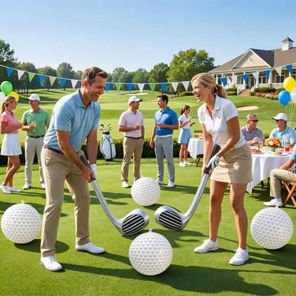Inflatable Golf Pattern Beach Ball, PVC Material Golf Ball Pool Toy, Suitable For Summer And Pool Party Decoration Balls