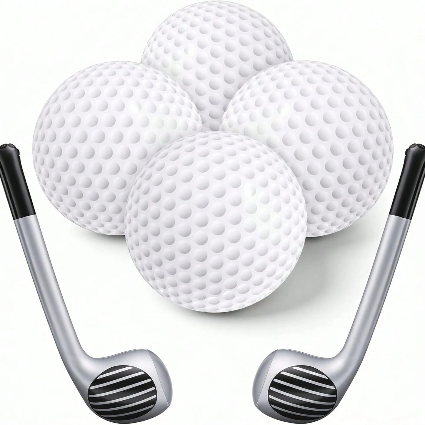 Inflatable Golf Pattern Beach Ball, PVC Material Golf Ball Pool Toy, Suitable For Summer And Pool Party Decoration Balls