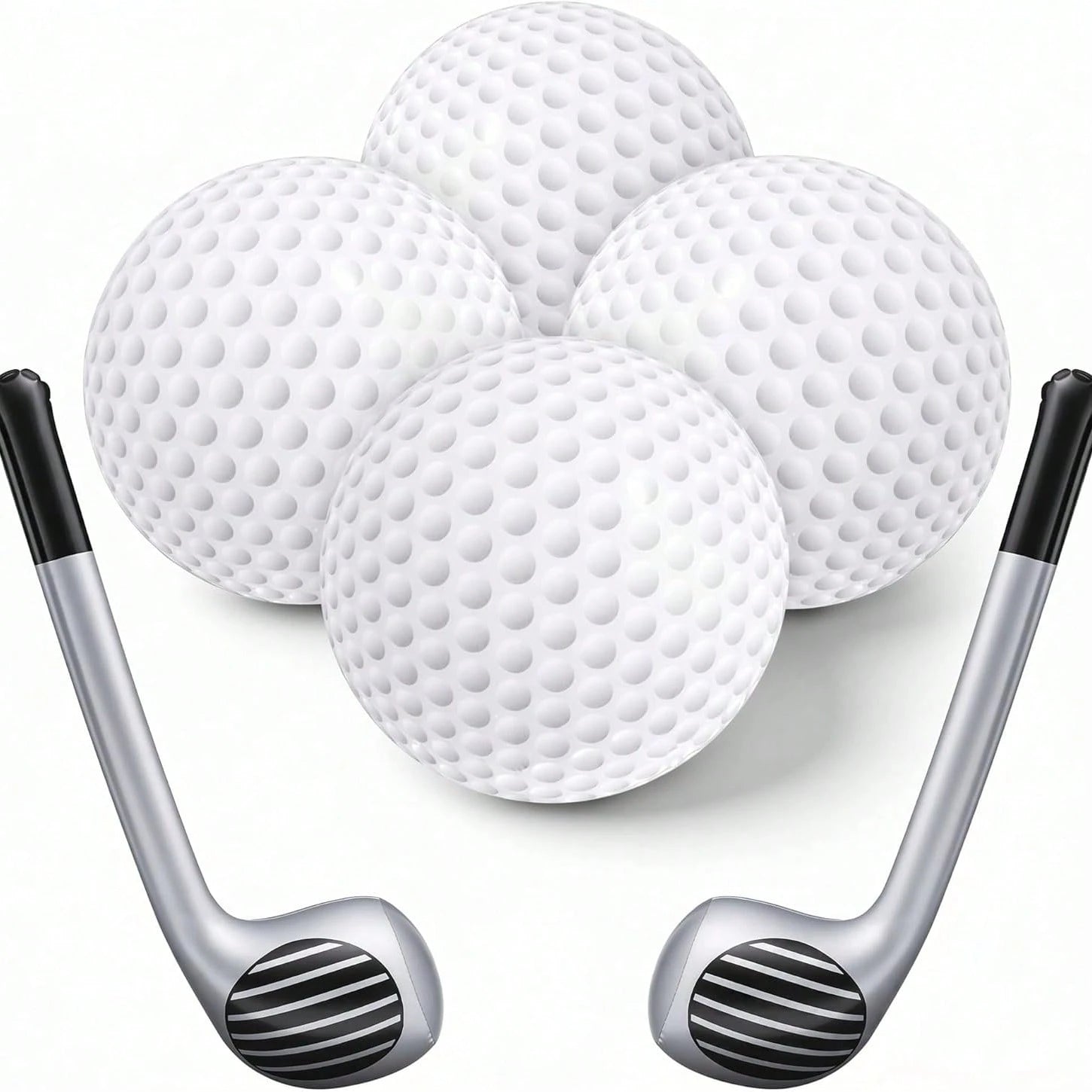Inflatable Golf Pattern Beach Ball, PVC Material Golf Ball Pool Toy, Suitable For Summer And Pool Party Decoration Balls