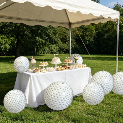 Inflatable Golf Pattern Beach Ball, PVC Material Golf Ball Pool Toy, Suitable For Summer And Pool Party Decoration Balls