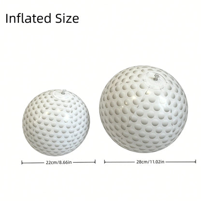 Inflatable Golf Pattern Beach Ball, PVC Material Golf Ball Pool Toy, Suitable For Summer And Pool Party Decoration Balls