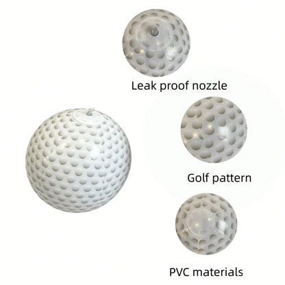 Inflatable Golf Pattern Beach Ball, PVC Material Golf Ball Pool Toy, Suitable For Summer And Pool Party Decoration Balls