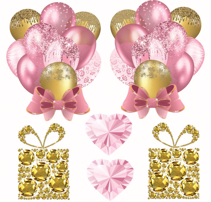 ink and Gold 3 Half Sheet  (Must Purchase 2 Half sheets - You Can Mix & Match)