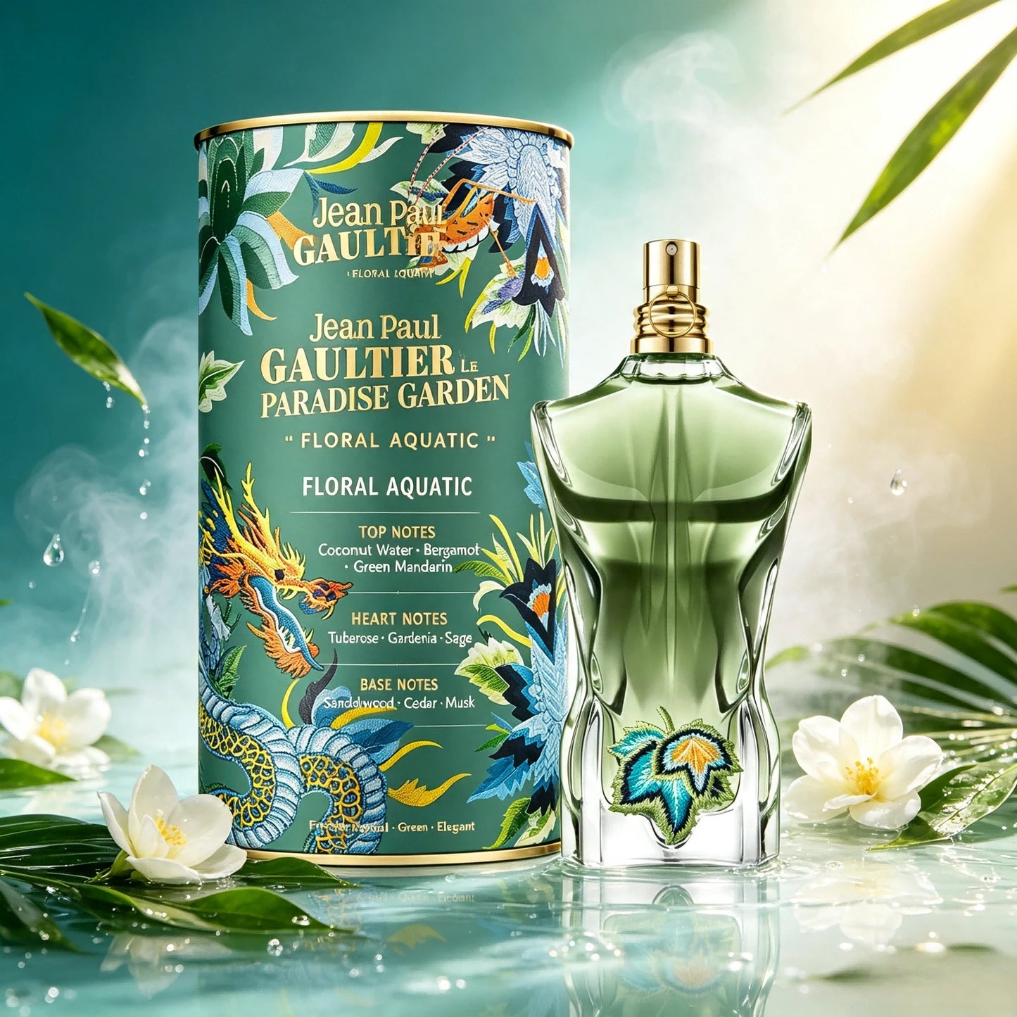 Jean Paul Gaultier Le Beau Paradise Garden Perfume, EDP Light Essence. Featuring Fresh Floral And Fruity Aromas, Perfect For Spring And Summer Use! 125ml/4.2oz, It's Great For Daily Use Or Gift Giving