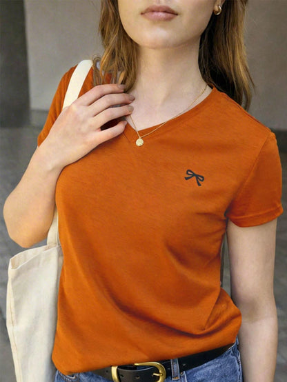 Jouncy Women's Casual Versatile Short Sleeve T-Shirt, Summer
