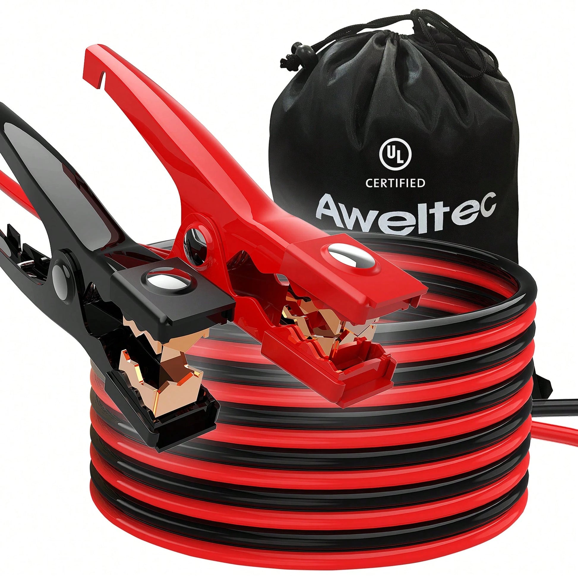 Jumper Cables For Car, UL-Listed 8 Gauge 12 Feet Heavy Duty Booster Cables With Carry Bag (8AWG X 12Ft)