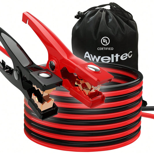 Jumper Cables For Car, UL-Listed 8 Gauge 12 Feet Heavy Duty Booster Cables With Carry Bag (8AWG X 12Ft)