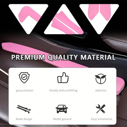 Junecarp Car Seat Gap Filler 2 Pack,Car Gap Filler Organizer To Impede Items From Dropping,Essential Interior Car Accessories Seat Gap Plug (Pink)