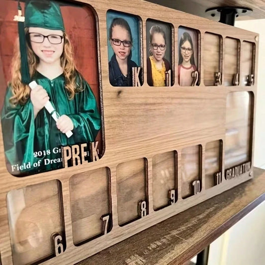K-12 School Years Photo Frame, Kindergarten To Graduation Memory Frame, Children's Graduation Customized Gift, Classroom Collectible, Home Decor, Back To School Gift